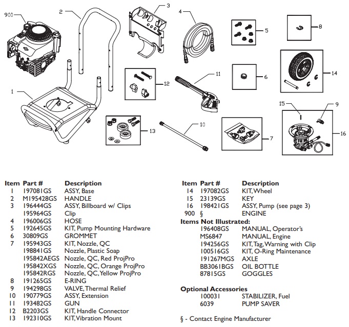 B & S Elite Model 020250-0 repair parts and rebuild kits